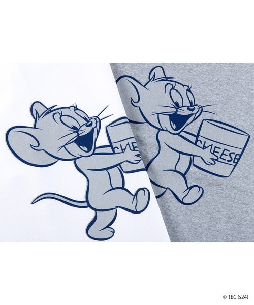 トレーナー スウェット 「公式」トムとジェリー　MLE「TOM and JERRY」　クルーネックスウェットシャツ　ジェリー レディース メンズ トレーナー スウェット 「公式」トムとジェリー MLE「TOM and