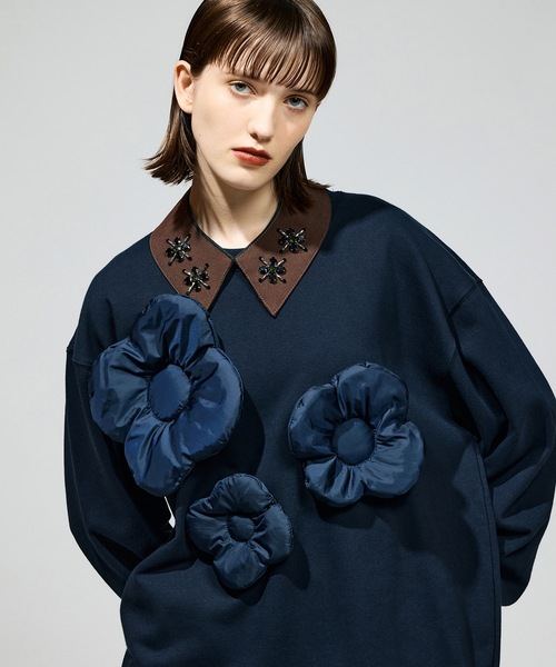 トレーナー スウェット PUFF FLOWER PULLOVER SWEAT レディース メンズ
