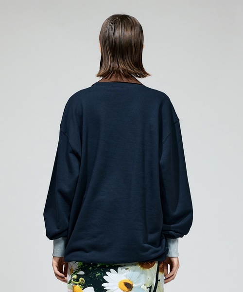 ノントーキョー　パフフラワー　スウェット　ブラック PUFF FLOWER PULLOVER SWEAT (BLACK) – NON TOKYO