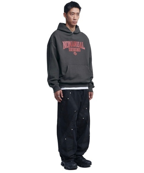 パーカー・フーディ NOMANUAL AL HOODIE BLACK NM63HD19M1BK NOMANUAL パーカー 「NOMANUAL」A.L HOODIE メンズ レディース