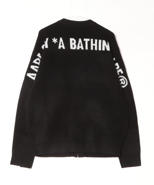 A BATHING APE セーター A BATHING APE® Washed Effect College Patch Relaxed Fit