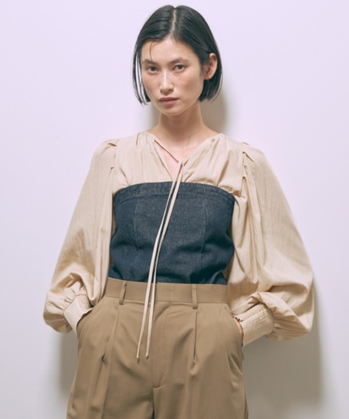 EN NEUME ブラウス シャツ Gathered Volume Blouse レディース 