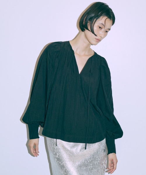 ブラウス シャツ Gathered Volume Blouse レディース