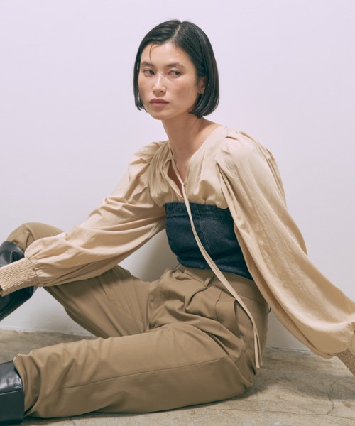 EN NEUME ブラウス シャツ Gathered Volume Blouse レディース 