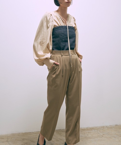EN NEUME ブラウス シャツ Gathered Volume Blouse レディース 