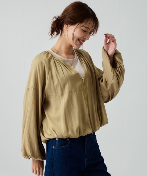 ブルゾンバルーン無地 DAY CLOSET ブルゾン アウター レディース ショート丈バルーン