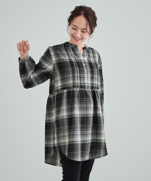 SHOO・LA・RUE（シューラルー） チュニック 「洗える/S-LL」お腹周りを