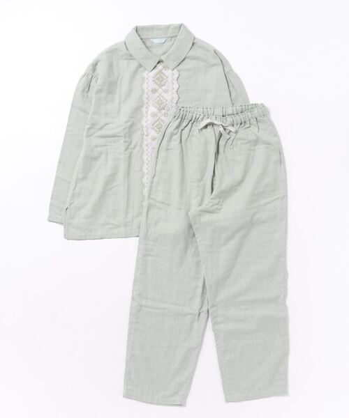KID BLUE(キッドブルー) パジャマ ルームウェア -コードエンブW KID BLUE(キッドブルー) パジャマ ルームウェア -コードエンブW