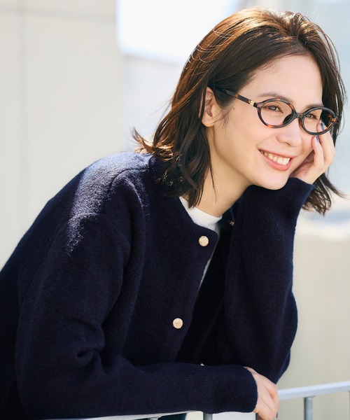 coca（コカ） カーディガン ダブルフェイス クルーネックニット