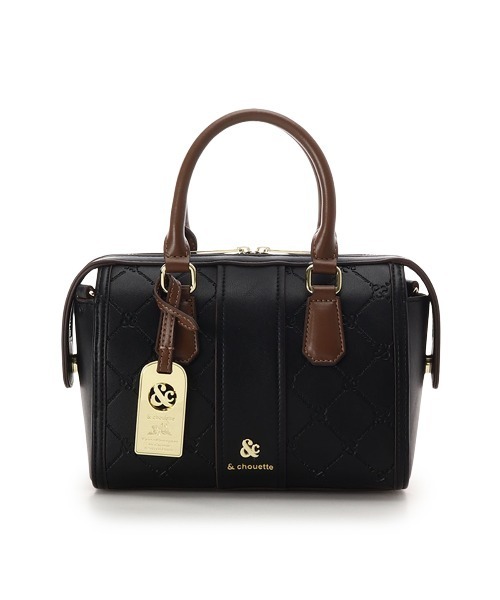 &chouette ボストンバッグ & chouette（アンドシュエット） ボストンバッグ 型押しモノグラム