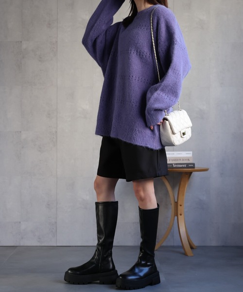 ニット セーター 「ユニセックス商品」アイレットニットプルオーバー レディース メンズ | CREARE -LINO- | 22