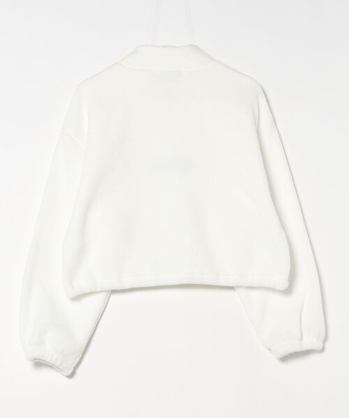 トレーナー スウェット ショート丈 ハーフジップ ボアトレーナー