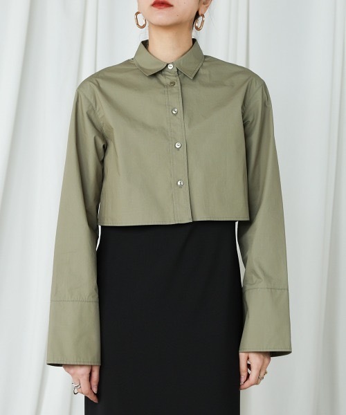 ブラウス シャツ 「CIEL'AIR」CROPPED SHIRT レディース