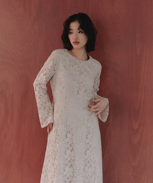 kaene ドレス フレアースリーブレースドレス「WEB限定」結婚式