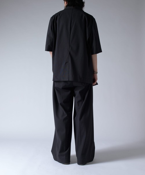 パンツ lui's 2TACK P/W WIDE TAPERED PANTS S Lui's パンツ ウォッシャブル 2タックワイドパンツ メンズ