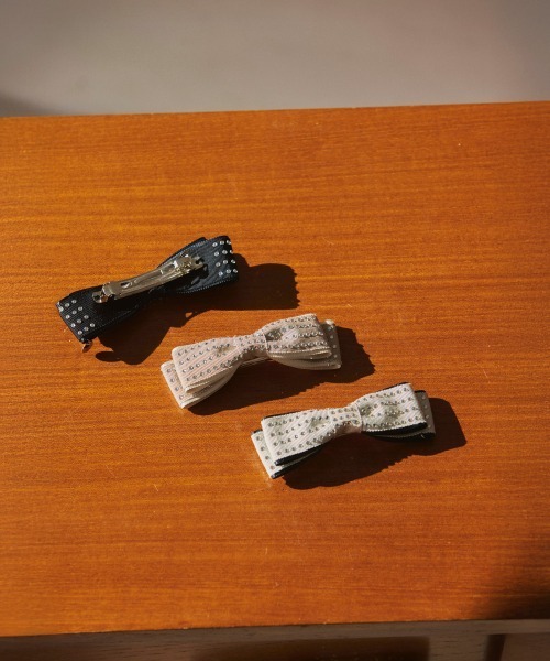 ヘアアクセサリー Chapeau d' O Rose Ribbon Barrette シャポー ド オー Chapeau d'O Chapeau d' O Rose Ribbon