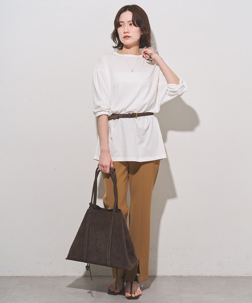 Whim Gazette ウィムガゼット プルオーバー カットソー sizeF/こげ茶 ■◇ レディース Whim Gazette（ウィム ガゼット） tシャツ コットンプルオーバー