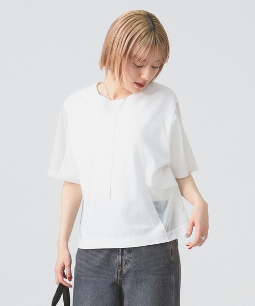 tシャツ シアー キリカエ Tシャツ レディース