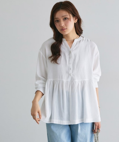 ブラウス シャツ ロマンティックリリー ペプラムブラウス レディース CRAFT STANDARD BOUTIQUE ブラウス シャツ ペプラムブラウス