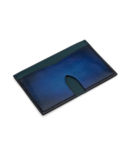 【美品】 yuhaku パスケース Blue(エイジングによる経年変化あり) yuhaku パスケース 「YUHAKU/ユハク」本革 定期入れ レザーパス