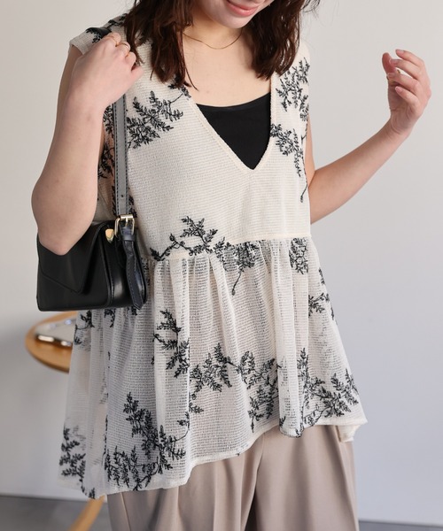 d.i.a/花柄ペプラムトップス×付け襟セット 楽天市場】【店内全品30％OFFクーポン】8/10 23:59まで□つけ襟