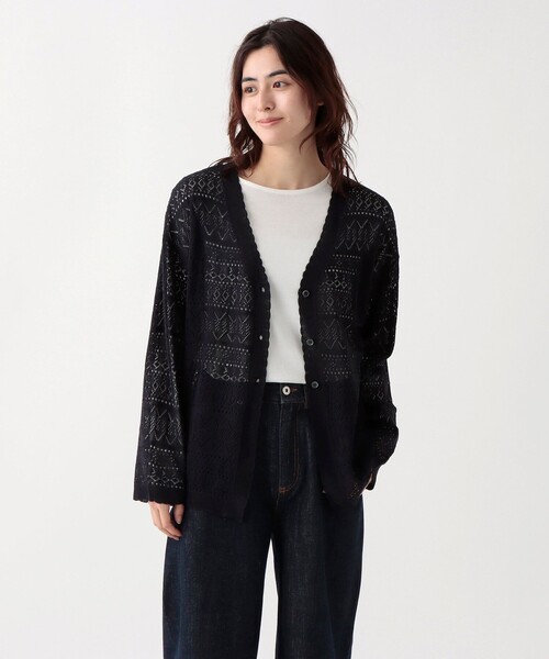★美品 AFTERNOON TEA WARDROBE 紺 カーディガン M Yahoo!オークション -「afternoon tea アフタヌーンティー