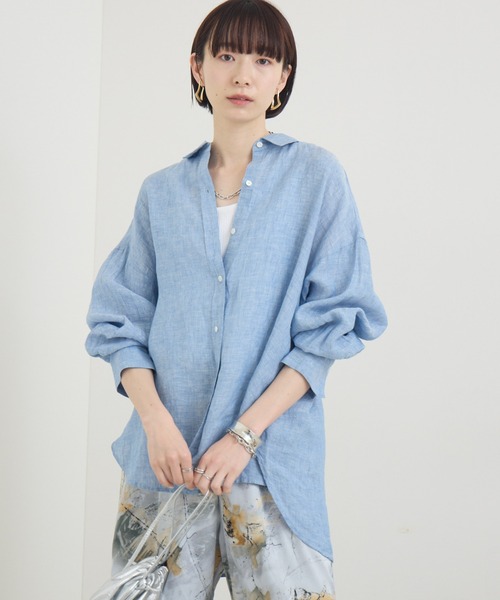 ブラウス シャツ cloche　清涼リネンシャツ レディース Paradise Picnic ブラウス シャツ cloche 清涼リネンシャツ