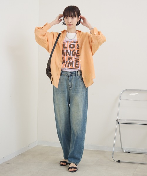 ブラウス シャツ cloche　清涼リネンシャツ レディース Paradise Picnic ブラウス シャツ cloche 清涼リネンシャツ