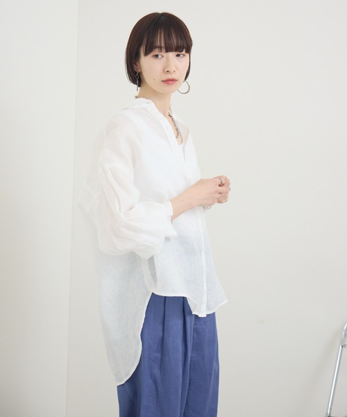 ブラウス シャツ cloche　清涼リネンシャツ レディース Paradise Picnic ブラウス シャツ cloche 清涼リネンシャツ