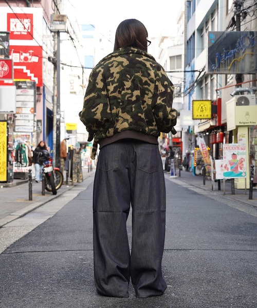 パンツ Button fly rigid denim baggy pants ジーンズ 「D-LAND」ボタンフライ リジットデニム バギーパンツ
