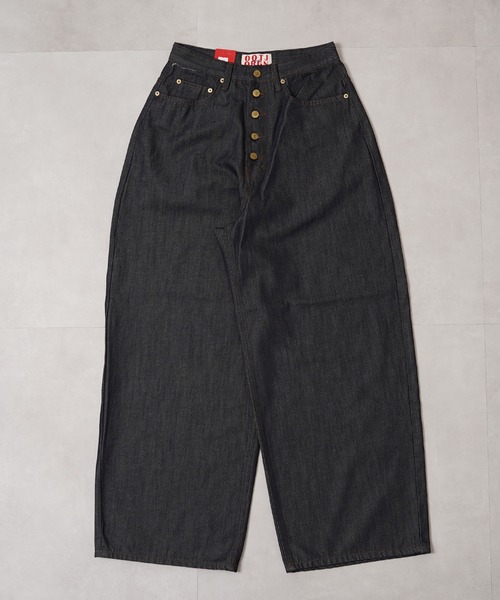 パンツ Button fly rigid denim baggy pants ジーンズ 「D-LAND」ボタンフライ リジットデニム バギーパンツ