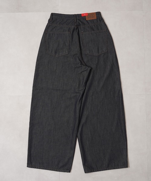 パンツ Button fly rigid denim baggy pants ジーンズ 「D-LAND」ボタンフライ リジットデニム バギーパンツ