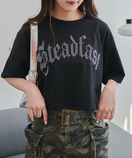 WEGO（ウィゴー） tシャツ 半袖 WEGO/ラインストーンショートT