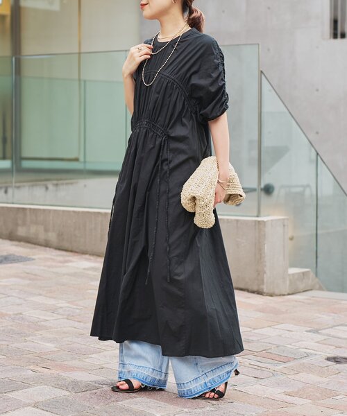 【美品】　DISCOAT JQレースシャーリングワンピース DISCOAT（ディスコート）の「JQレースシャーリングワンピース