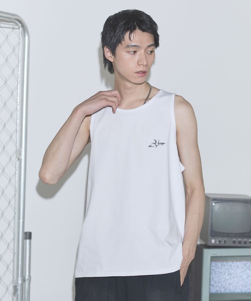 タンクトップ ヴィンテージライクワンポイントタンクトップ「UNISEX