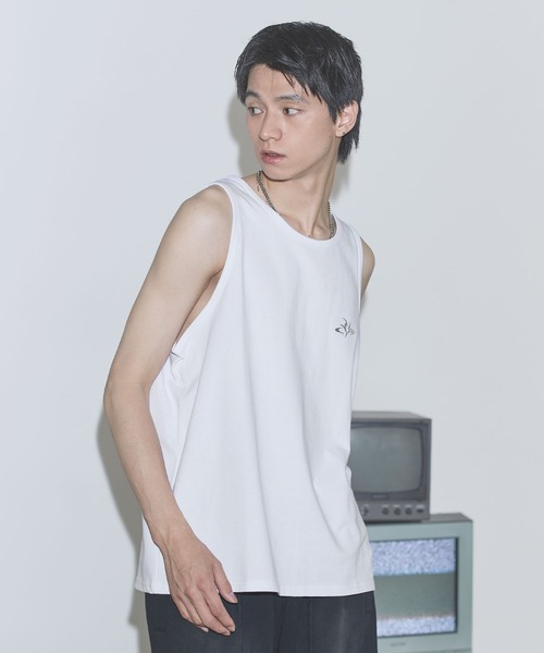 タンクトップ ヴィンテージライクワンポイントタンクトップ「UNISEX