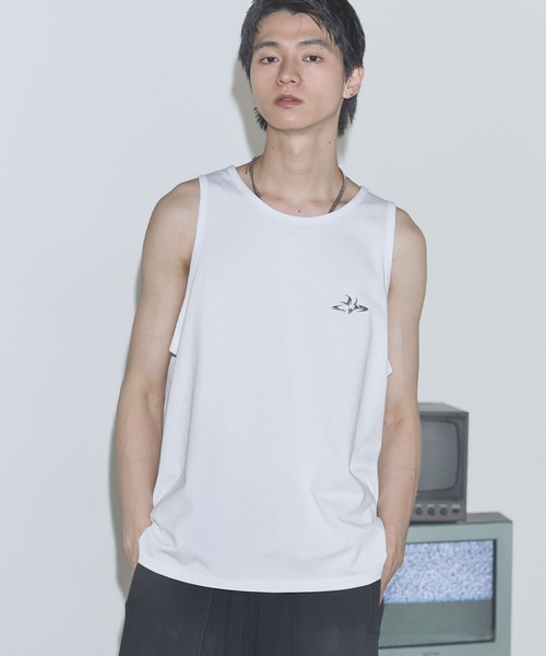 タンクトップ ヴィンテージライクワンポイントタンクトップ「UNISEX
