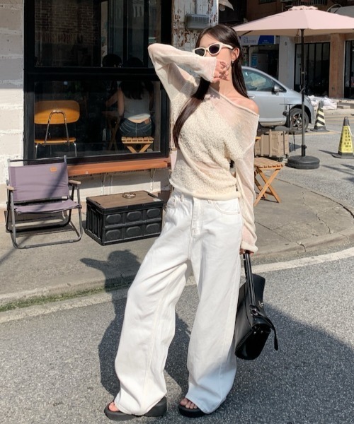 TERRE テール シンプル カジュアル ストリート MOQUETTE ニット WEB限定】裾取り外し可能ドッキングニットカーディガン