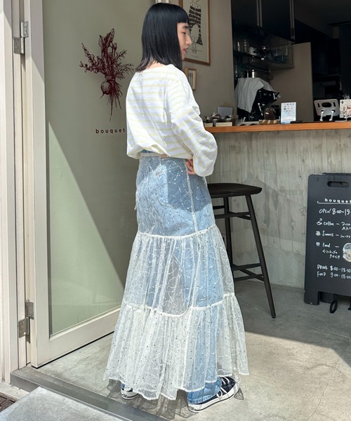 sara mallika スカート 「Sara mallika」SHINY EMBROIDERY SK  