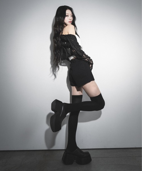 me+em select（ミームセレクト） 「 2color 」クロスグランジロゴベア