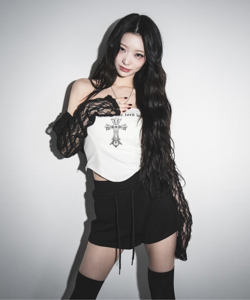 me+em select（ミームセレクト） 「 2color 」クロスグランジロゴベア