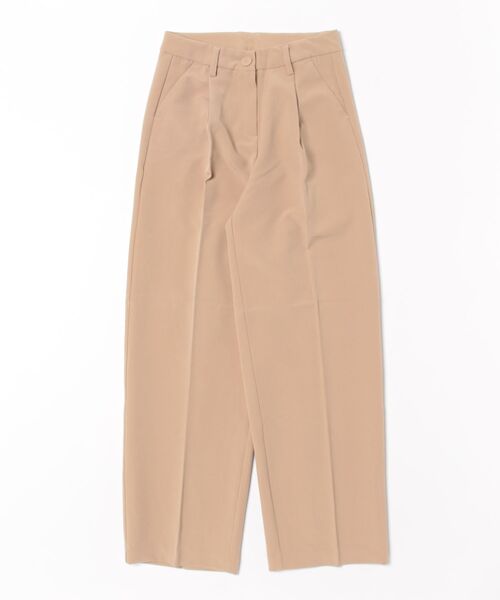Rashik スラックス パンツ ストレートピンタックスラックス レディース