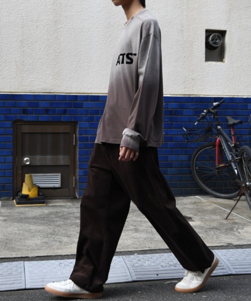 黒*き様 【超美品】punkandyo ハーフパンツ コーデュロイ ブラック 3 SUPERTHANKS（スーパーサンクス） ワイドパンツ パンツ コーデュロイ