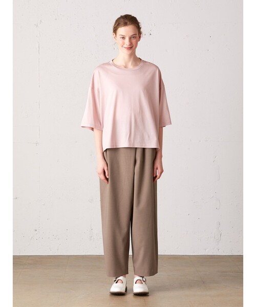 MidiUmi tシャツ ワイドハーフスリーブプルオーバー レディース