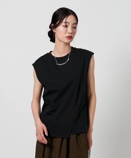 【新品未使用】セオリー フレンチスリーブ カットソー Tシャツ ブラック M BEAUTY＆YOUTH UNITED ARROWS tシャツ ラップ フレンチスリーブ