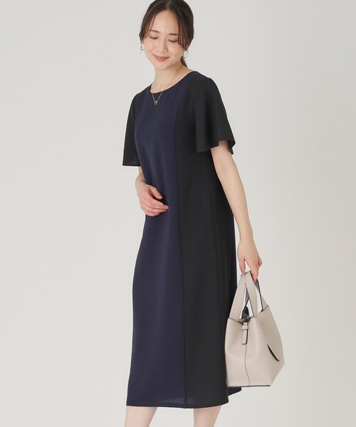 COUP DE CHANCE（クードシャンス） ワンピース 「洗える／日本製」配色