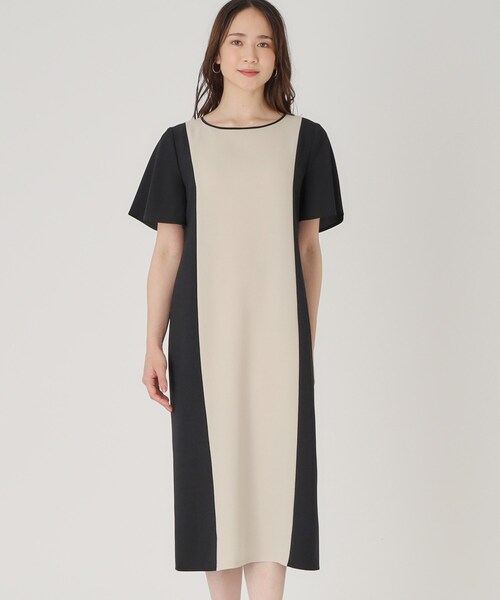 COUP DE CHANCE（クードシャンス） ワンピース 「洗える／日本製」配色