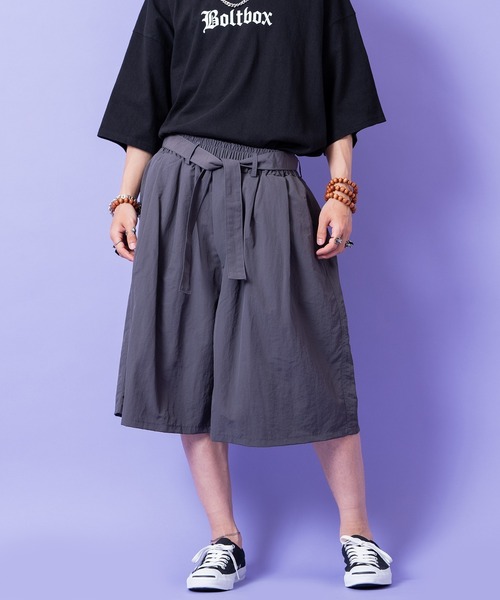 ハーフパンツ パンツ a.p.o.v. コードロングベルトマットポリスーパー