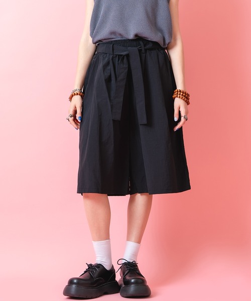 ハーフパンツ パンツ a.p.o.v. コードロングベルトマットポリスーパー