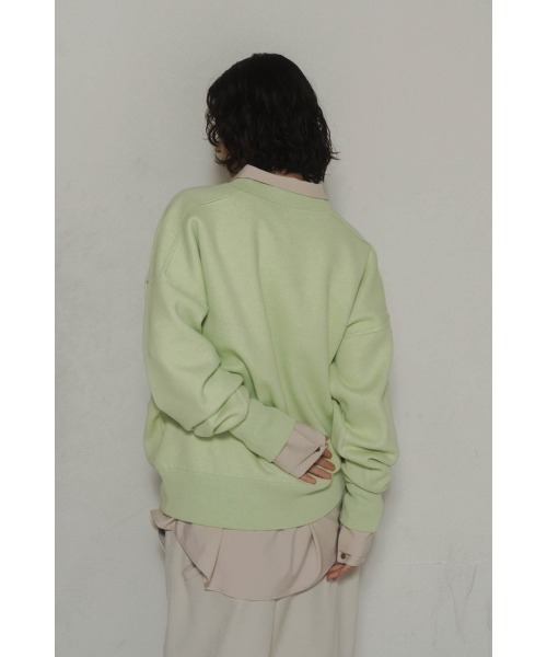 Knuth Marf◆ニット・セーター(厚手)/FREE/レーヨン/グリーン/KM23SUG17/クヌースマーフ// Knuth Marf - shaggy flower knit / シャギーフラワーニット